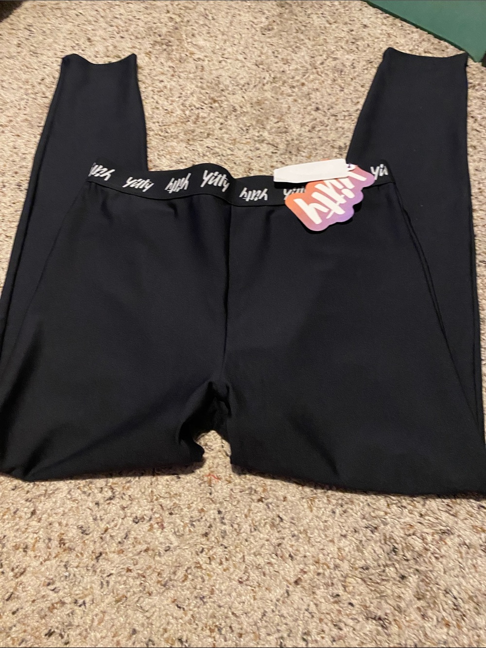 YITTY Black Logo Waistband Leggings - Black